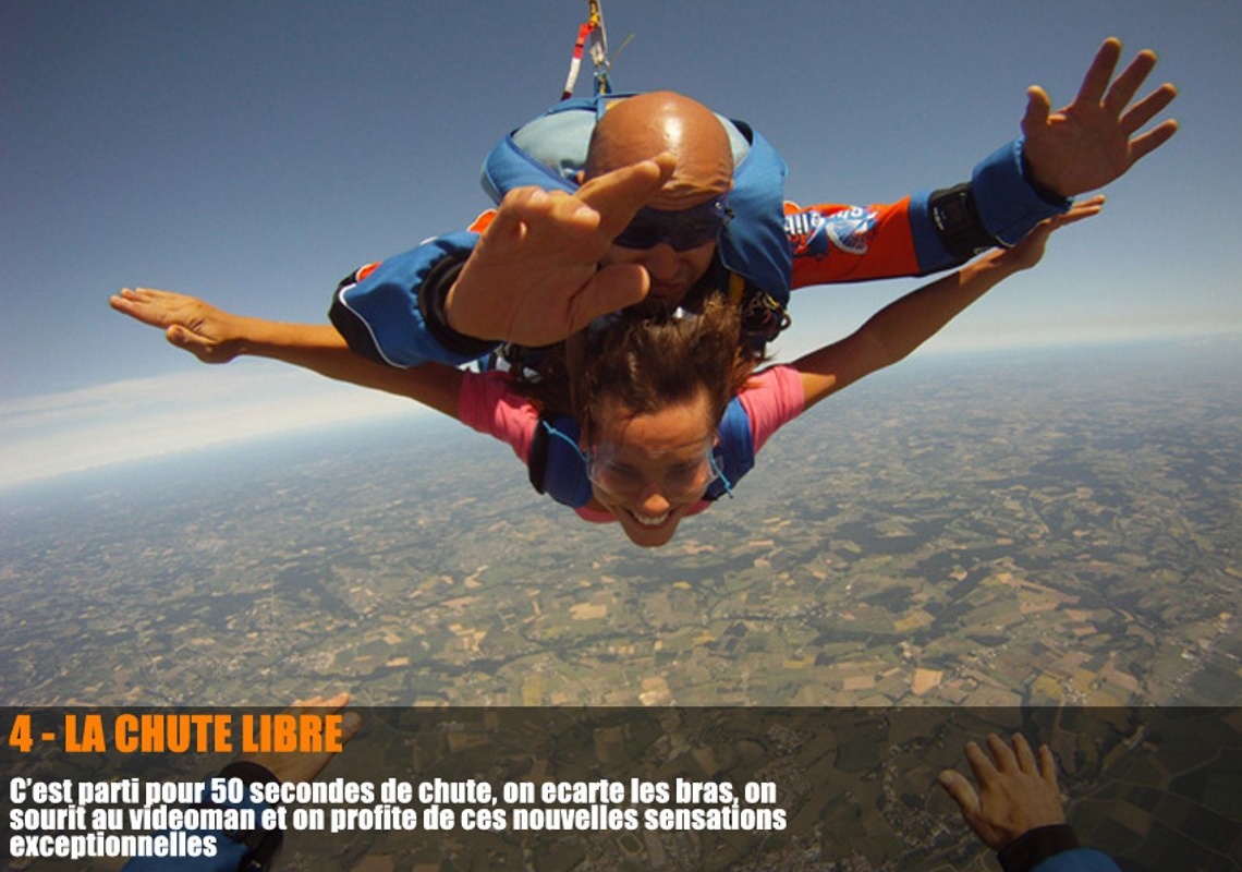 Saut tandem, la chute libre